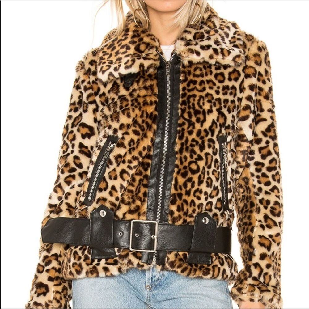 NWT Blank NYC Note To Self Leopard Moto Jacket - Picture 3 of 11